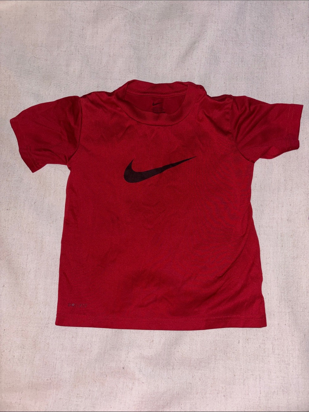 Nike Red Short Sleeve Tee with Black Swoosh